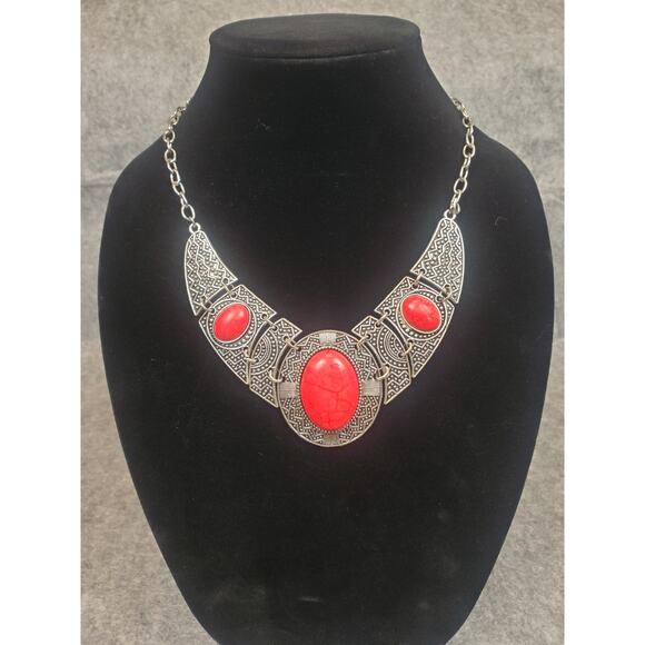 Women's Jewelry Bundle Red Stone Silver Tone Paparazzi Dead Stock Contemporary - Picture 2 of 16